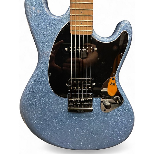 Used Sterling by Music Man Ryan "fluff" Bruce artist series blue sparkle Solid Body Electric Guitar