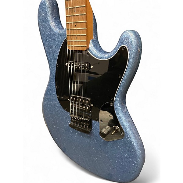 Used Sterling by Music Man Ryan "fluff" Bruce artist series blue sparkle Solid Body Electric Guitar