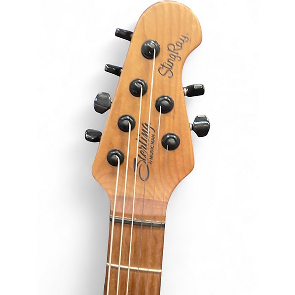 Used Sterling by Music Man Ryan "fluff" Bruce artist series blue sparkle Solid Body Electric Guitar