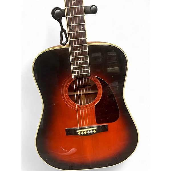 Vintage 1980s Fender F240A 2 Color Sunburst Acoustic Guitar