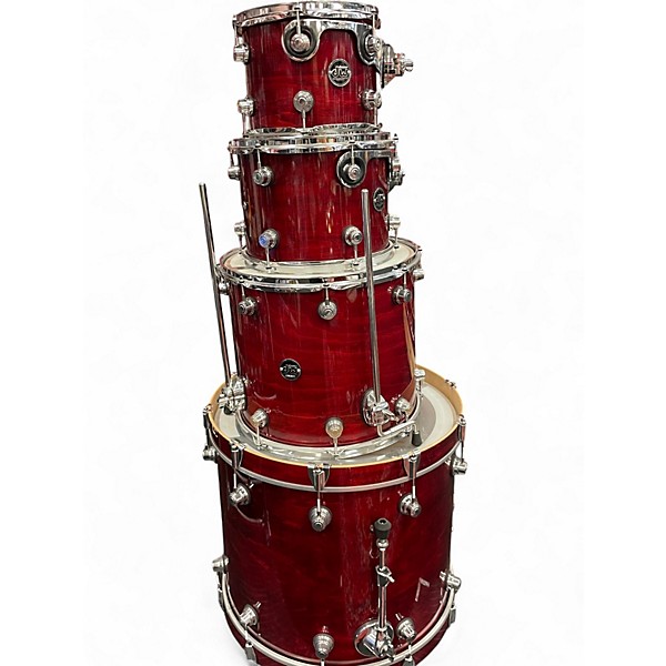 Used DW 4 Piece Performance Series Red Drum Kit