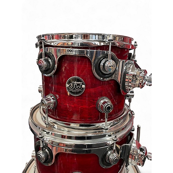 Used DW 4 Piece Performance Series Red Drum Kit