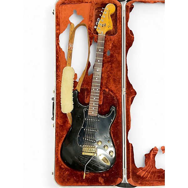 Vintage 1979 Fender Stratocaster Black Solid Body Electric Guitar