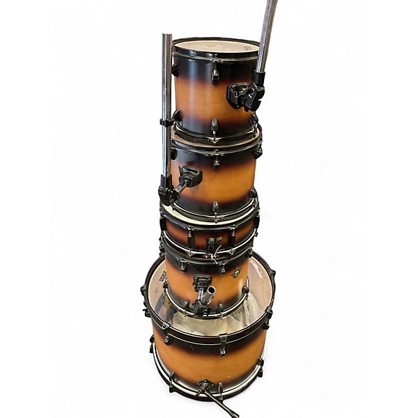 Used Peace 5 Piece 5 PEICE Tobacco Drum Kit