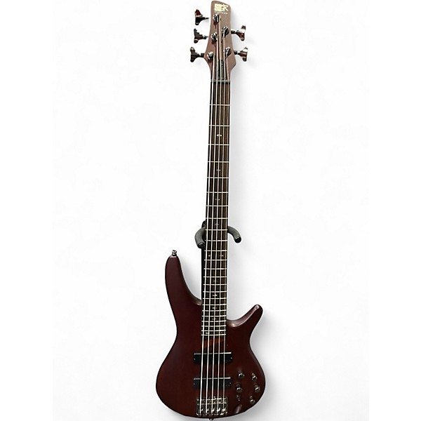 Used Ibanez SR505 5 String BROWN MAHOGANY Electric Bass Guitar