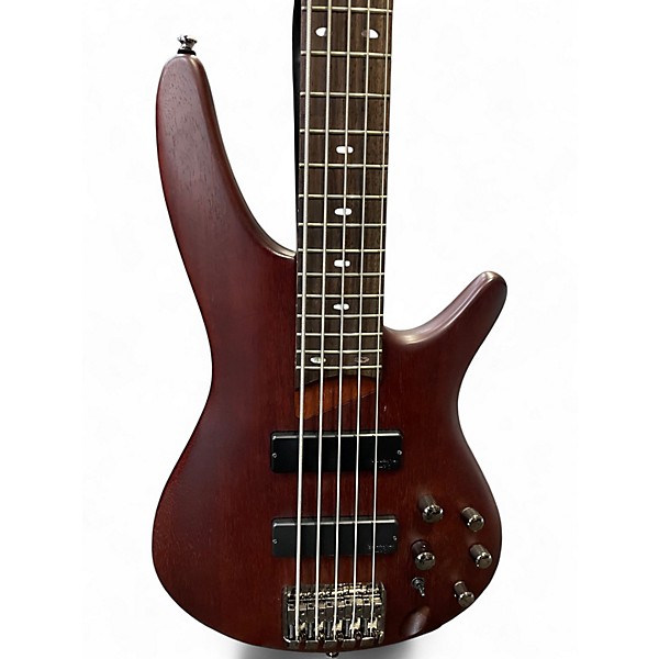 Used Ibanez SR505 5 String BROWN MAHOGANY Electric Bass Guitar