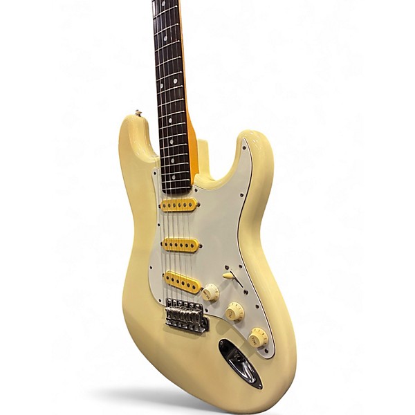 Used Fender MIJ Stratocaster Antique White Solid Body Electric Guitar