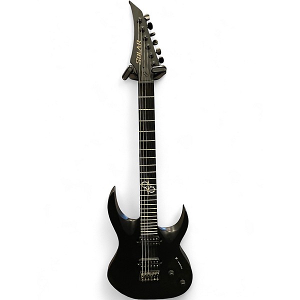 Used Solar A2.6C Matte Black Solid Body Electric Guitar