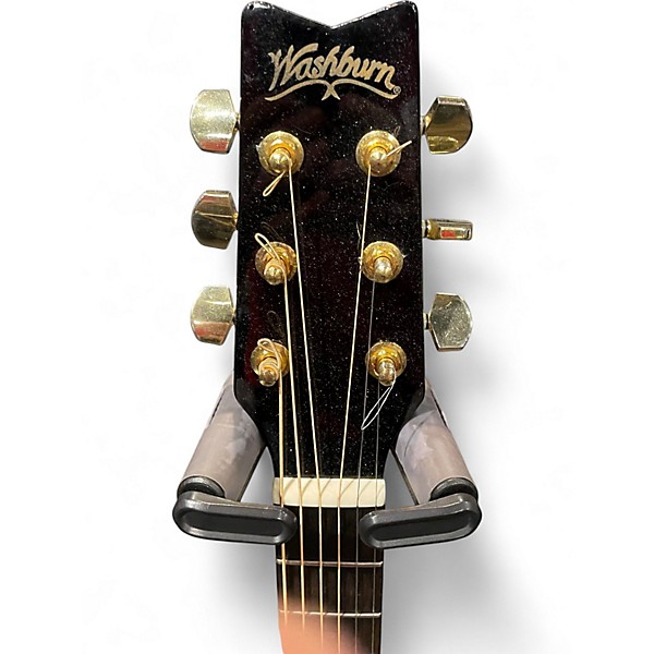 Used Washburn D100B Black Acoustic Guitar