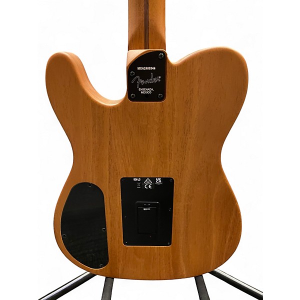 Used Fender Acoustasonic Player Telecaster Brushed Black Acoustic Electric Guitar
