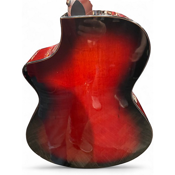 Used Breedlove PURSUIT EX S CONCERT SN BASS CE HB Crimson Red Burst Acoustic Bass Guitar