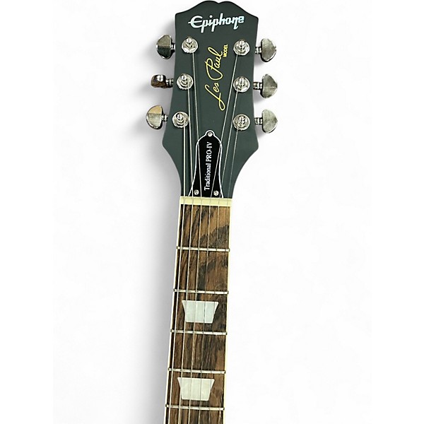 Used Epiphone Les Paul Traditional Pro IV Ebony Solid Body Electric Guitar