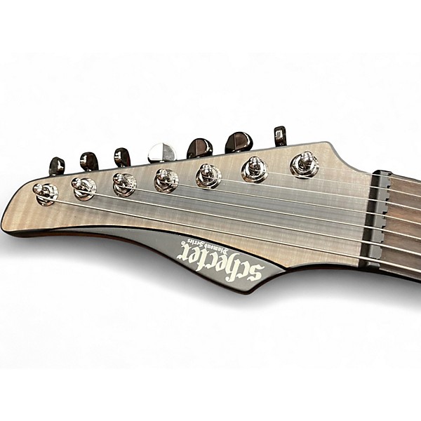 Used Schecter Guitar Research MACH-7 EVERTUNE FALLOUT BURST Solid Body Electric Guitar
