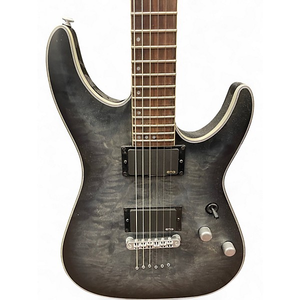 Used Schecter Guitar Research C1 Platinum Black Solid Body Electric Guitar