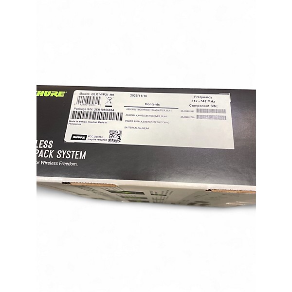 Used Shure BLX14/931-H9 Headset Wireless System