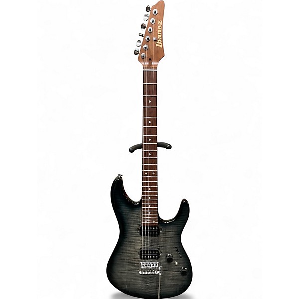 Used Ibanez AZ24S1F TRANSPARENT BLACK GREEN Solid Body Electric Guitar
