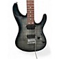 Used Ibanez AZ24S1F TRANSPARENT BLACK GREEN Solid Body Electric Guitar