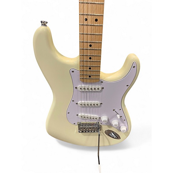 Used Squier Standard Stratocaster Pearl White Solid Body Electric Guitar
