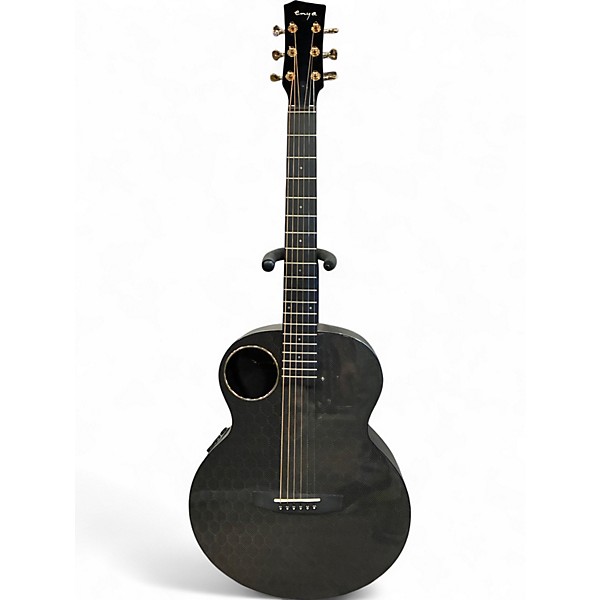 Used Enya X4 Pro Mini Carbon Fiber Black Acoustic Electric Guitar