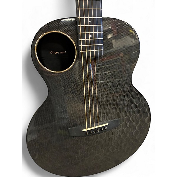 Used Enya X4 Pro Mini Carbon Fiber Black Acoustic Electric Guitar