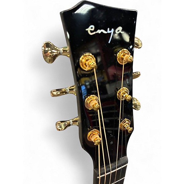 Used Enya X4 Pro Mini Carbon Fiber Black Acoustic Electric Guitar