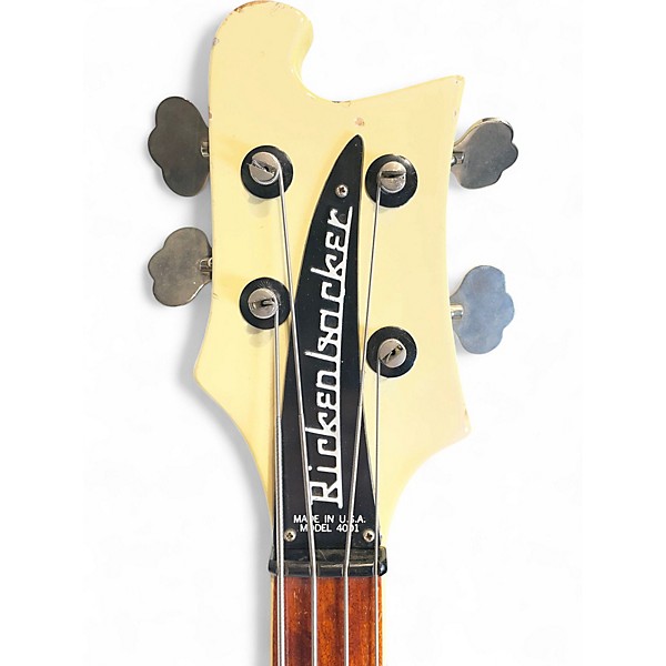 Vintage 1978 Rickenbacker 4001 White Electric Bass Guitar