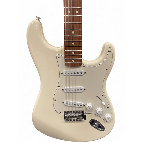 Used 2003 Fender Standard Stratocaster Olympic White Solid Body Electric Guitar