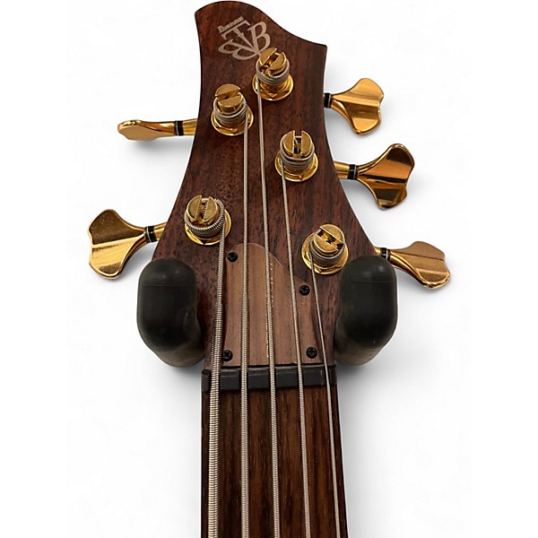 Used Ibanez BTB1405E Premium 5 String Vintage Natural Flat Electric Bass Guitar