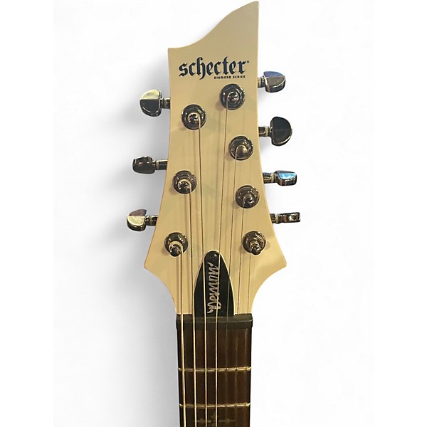 Used Schecter Guitar Research Demon 7 String Alpine White Solid Body Electric Guitar