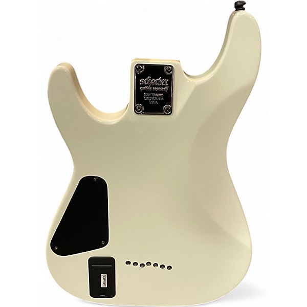 Used Schecter Guitar Research Demon 7 String White Solid Body Electric Guitar