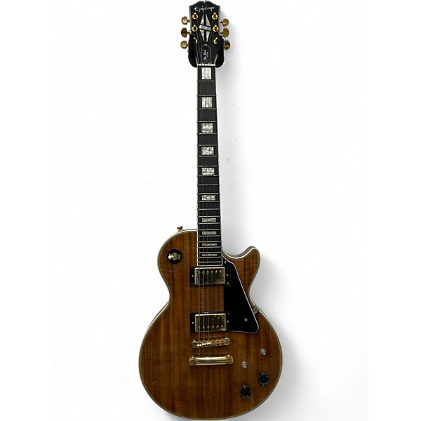 Used Epiphone LES PAUL CUSTOM KOA Natural Solid Body Electric Guitar