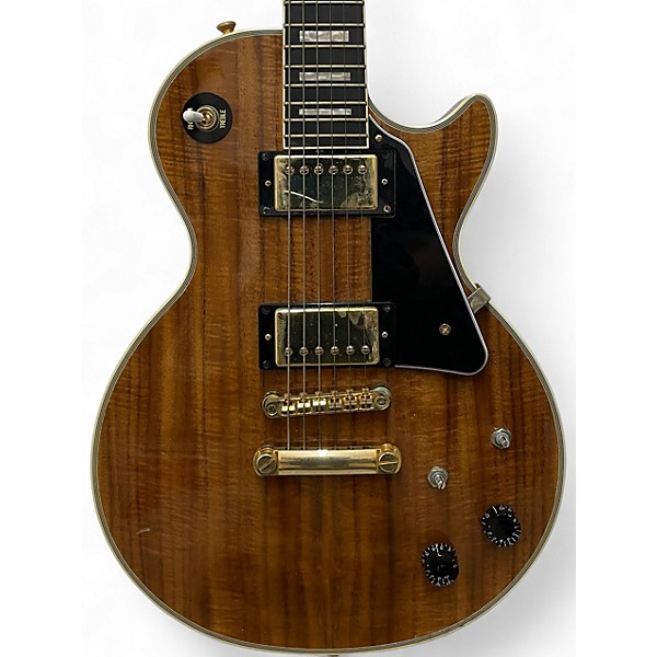 Used Epiphone LES PAUL CUSTOM KOA Natural Solid Body Electric Guitar