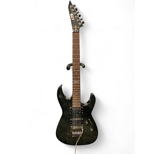 Used ESP LTD M100FM See Thru Black Solid Body Electric Guitar