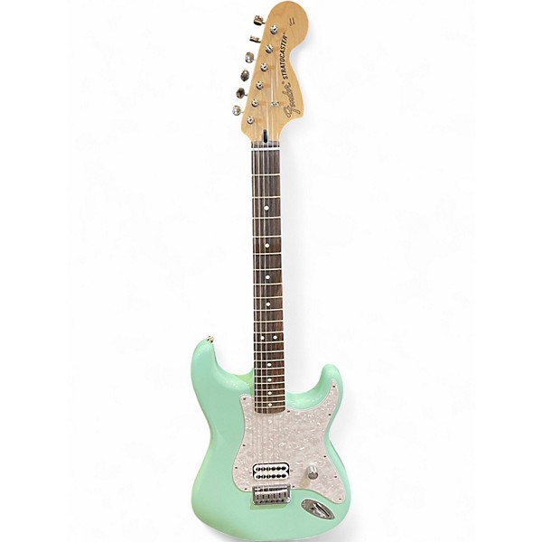 Used Fender Tom Delonge Signature Stratocaster Surf Green Solid Body Electric Guitar