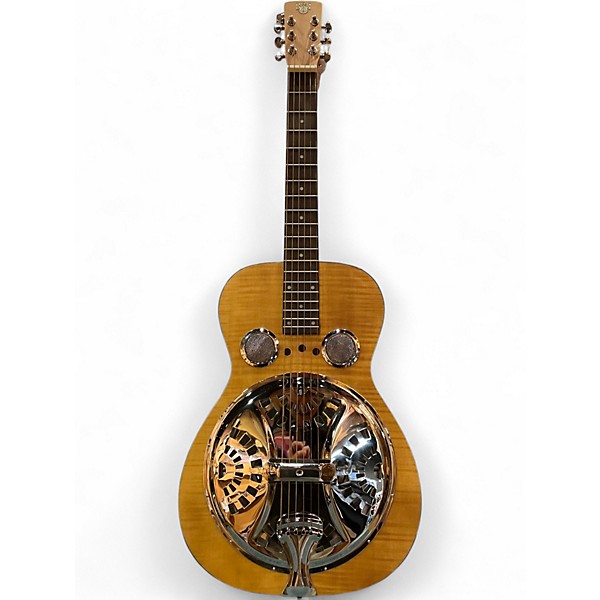 Used Epiphone Dobro Hound Dog Deluxe Squareneck Vintage Brown Resonator Guitar