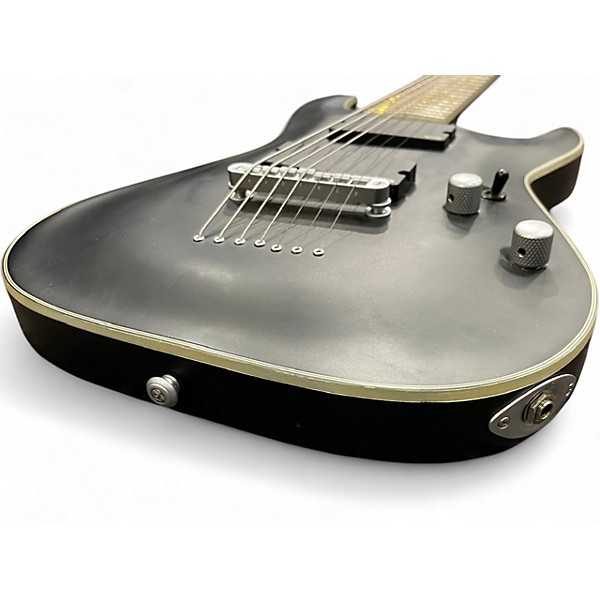 Used Schecter Guitar Research Damien Platinum 7 String Satin Black Solid Body Electric Guitar