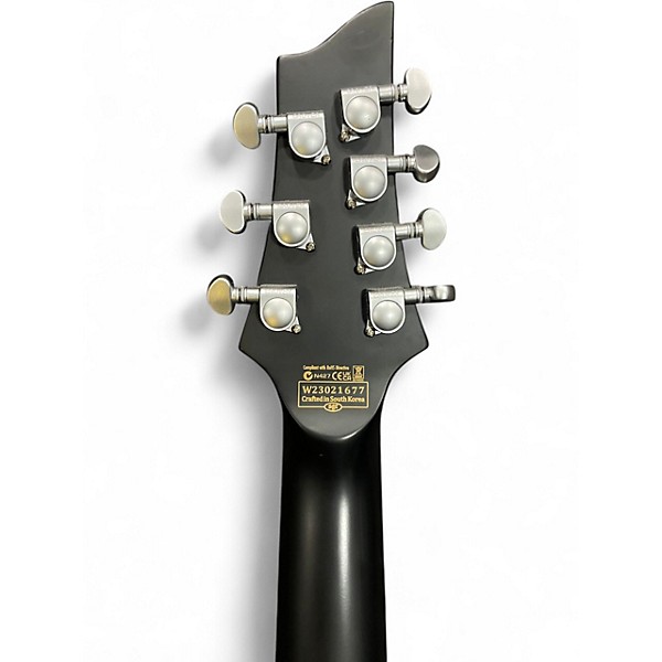 Used Schecter Guitar Research Damien Platinum 7 String Satin Black Solid Body Electric Guitar