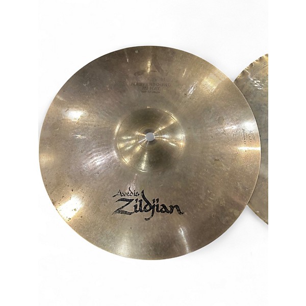 Used Zildjian 14in A Custom Mastersound Hi Hat Top Cymbal