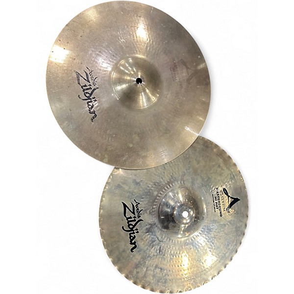 Used Zildjian 14in A Custom Mastersound Hi Hat Top Cymbal