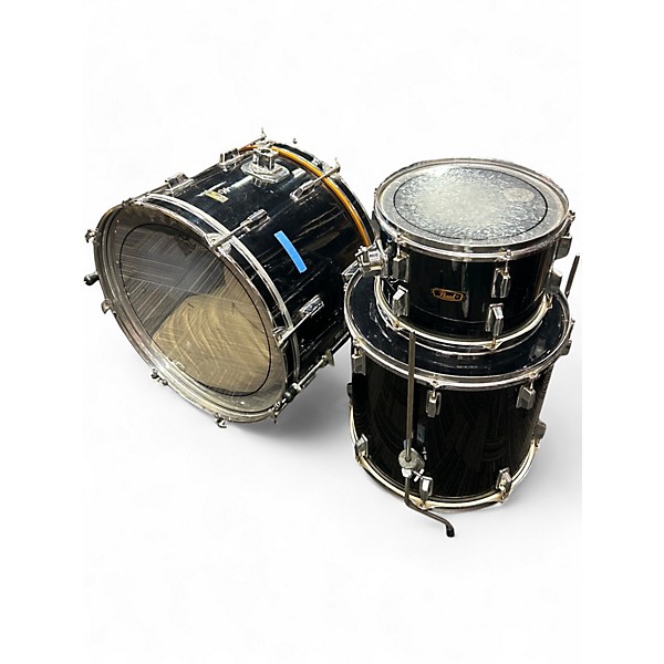 Used Pearl 3 Piece SESSION DRUM KIT Black Drum Kit