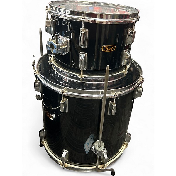 Used Pearl 3 Piece SESSION DRUM KIT Black Drum Kit