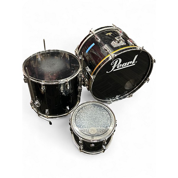 Used Pearl 3 Piece SESSION DRUM KIT Black Drum Kit
