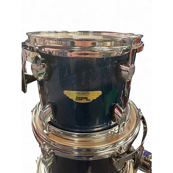 Used SPL 5 Piece Velocity Cobalt Sequin Drum Kit