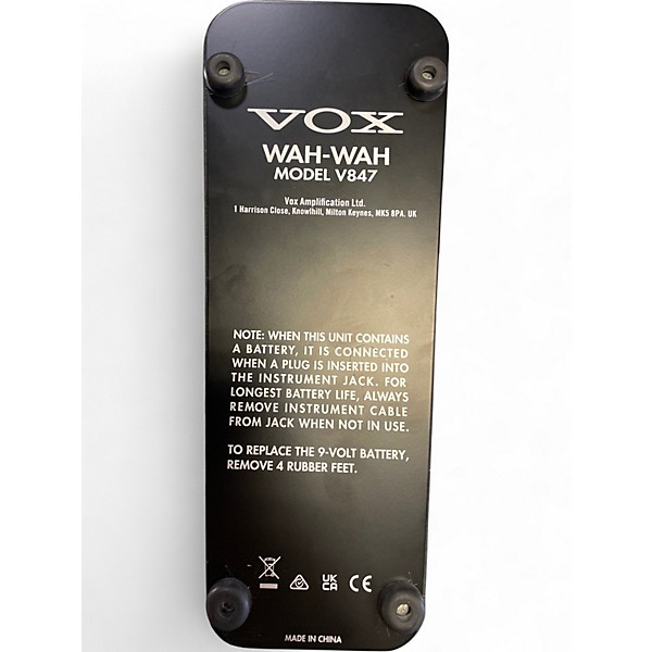 Used VOX V847 Reissue Wah Effect Pedal