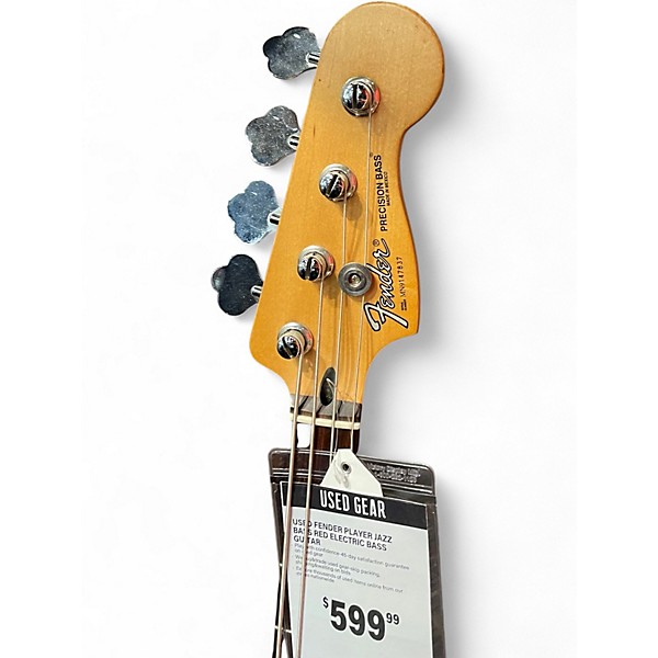 Used Fender Player Jazz Bass Red Electric Bass Guitar