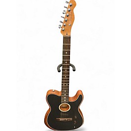Used Fender Acoustasonic Player Telecaster Black Acoustic Electric Guitar