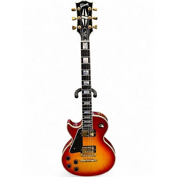 Used Gibson Les Paul Custom Left Handed Cherry Sunburst Electric Guitar