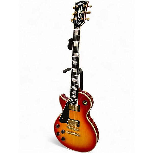 Used Gibson Les Paul Custom Left Handed Cherry Sunburst Electric Guitar