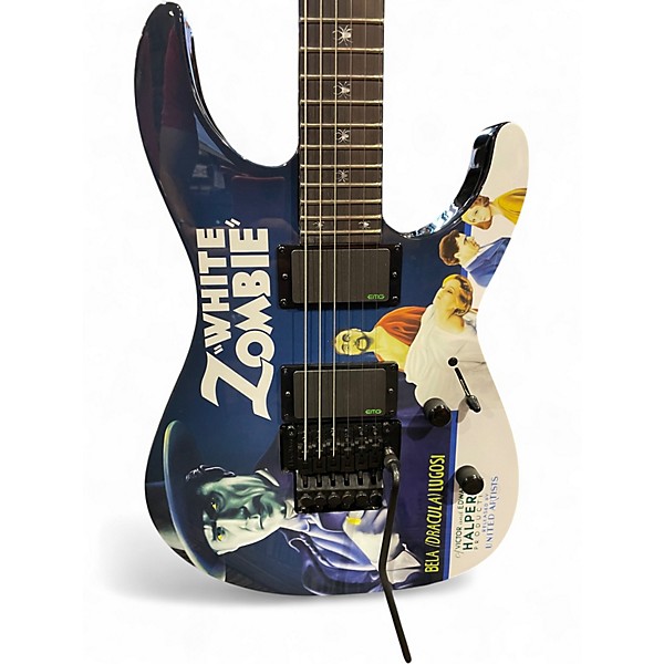 Used ESP LTD Kirk Hammett Signature White Zombie WHITE Solid Body Electric Guitar