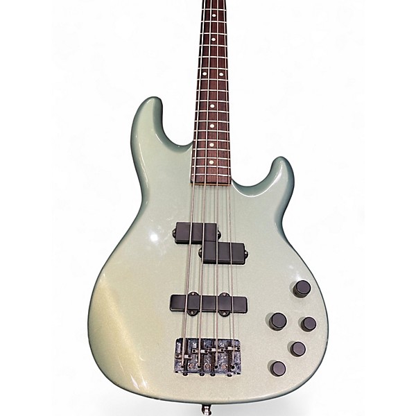 Used Fender zone pj Sage Green Metallic Electric Bass Guitar